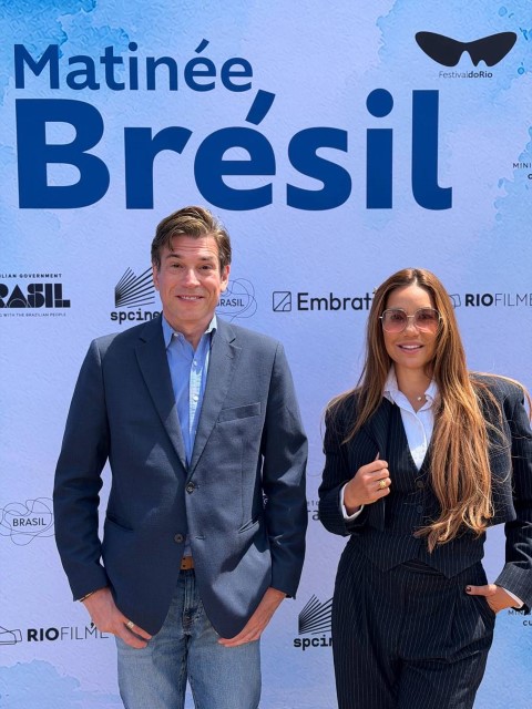 Os produtores Anselmo Martini e Carolina Brasil no Marché du Film, protagonismo brasileiro em Cannes